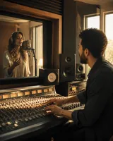 Interprète travaillant sur une chanson personnalisée Anthem